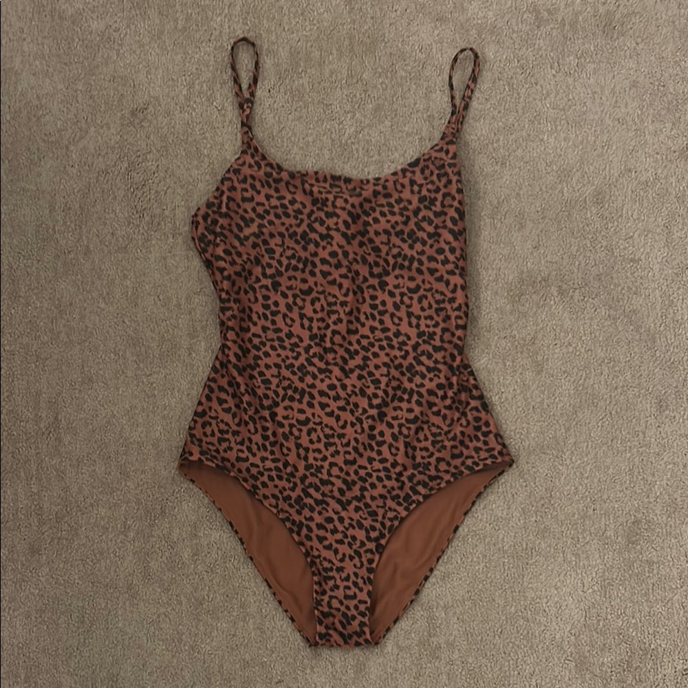 Leopard Print One-Piece Swimsuit